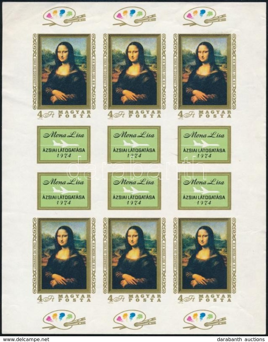 ** 1974 Mona Lisa Vágott Kisív (30.000) (ráncok, Törések / Creases, Folds) - Andere & Zonder Classificatie