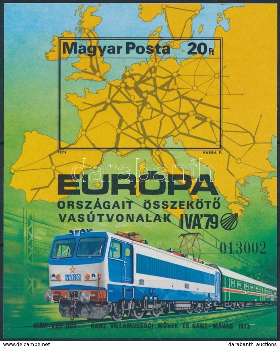 ** 1979 Európa Vasútjai Vágott Blokk (7.000) - Andere & Zonder Classificatie