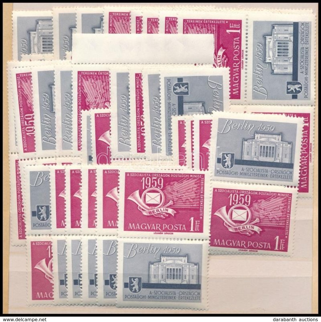** 1959 A Szocialista Országok Postaügyi Minisztereinek értekezlete 50 Db Szelvényes Bélyeg (10.000) - Autres & Non Classés