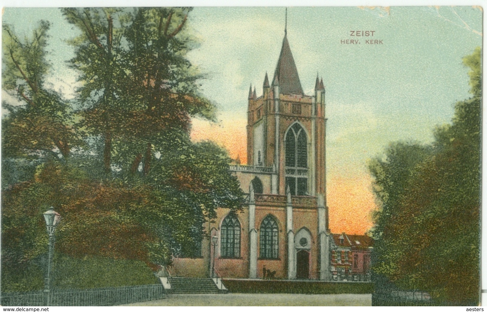 Zeist 1913; Hervormde Kerk - Gelopen. (J. H. Schaefer - Amsterdam) - Zeist