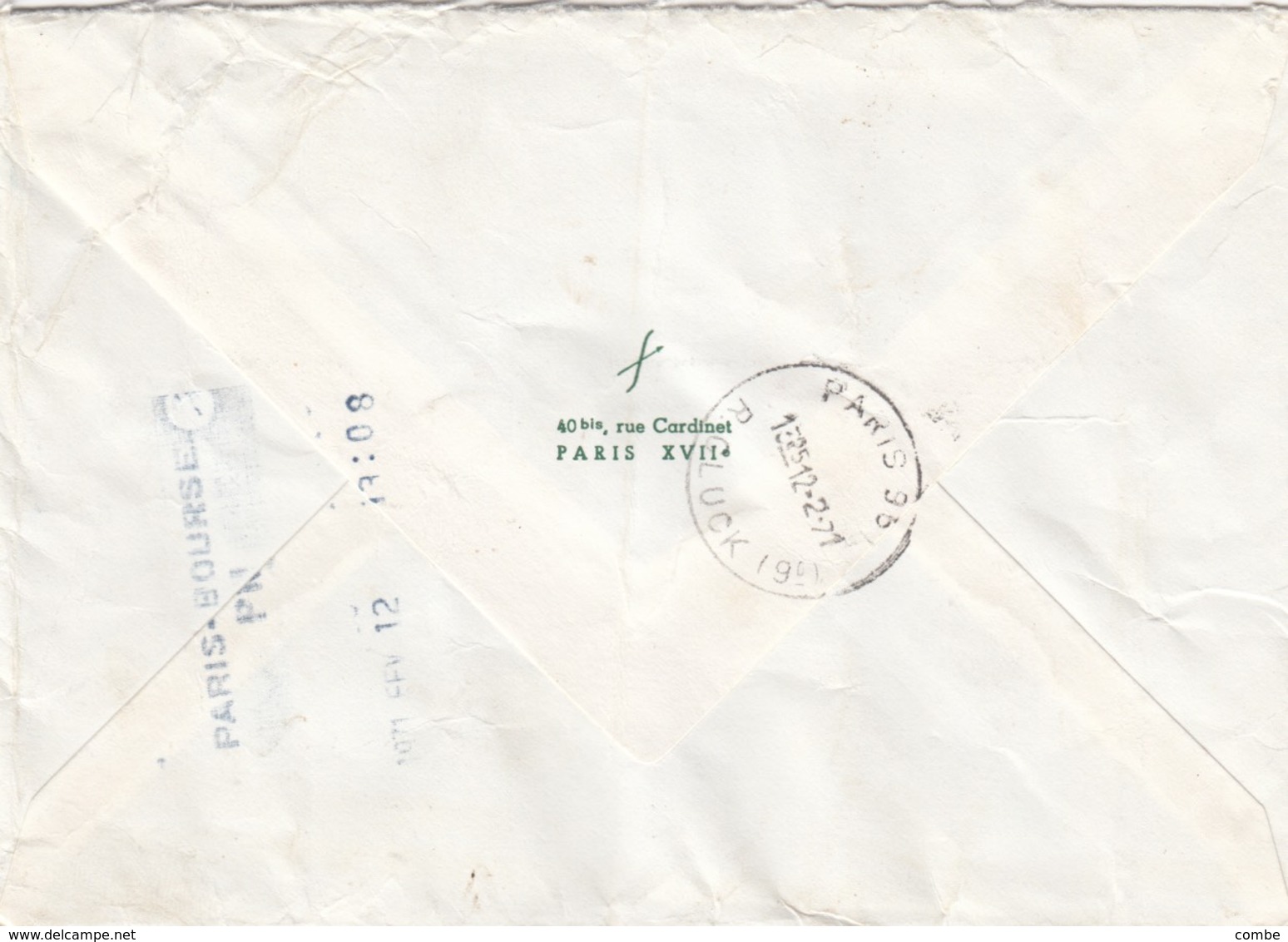 LETTRE. DISTRIBUTION PAR PNEUMATIQUE. PARIS 17° WAGRAM POUR 9° - 1961-....