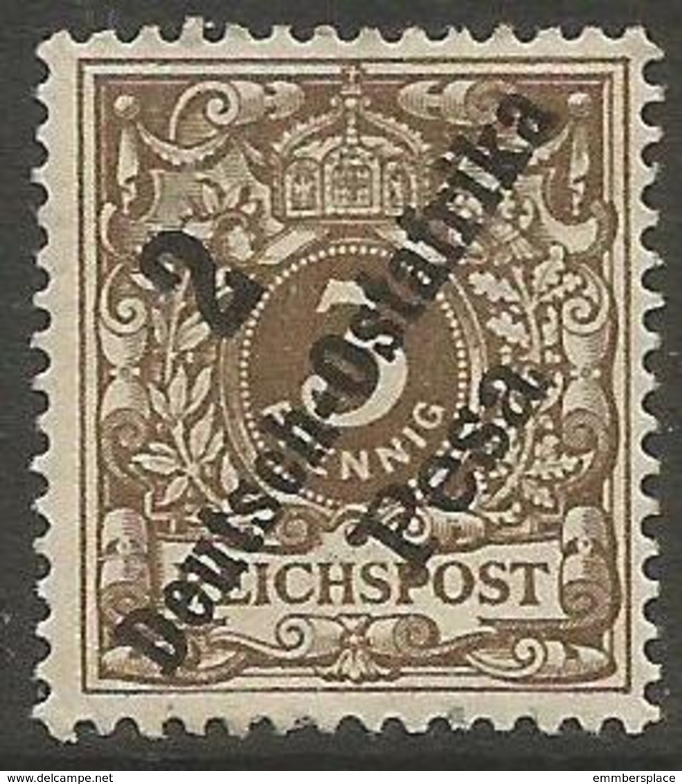 German East Africa - 1896 Numeral 2p/3pf  Mint Hinged  Sc 6a - German East Africa