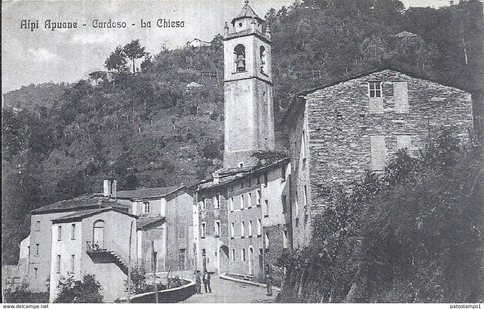 112357 ITALY ALPI APUANE CARDOSO THE CHURCH POSTAL POSTCARD - Other & Unclassified