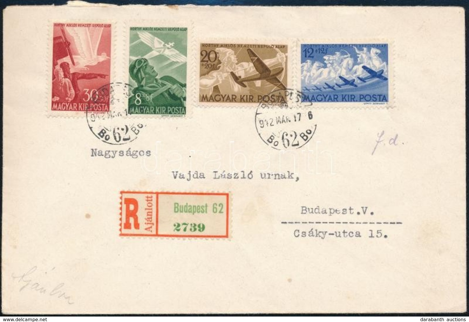 1942-1949 R Levél Repülő Alap III Sorral + Nőnap Elsőnapi Nyomtatványon - Other & Unclassified