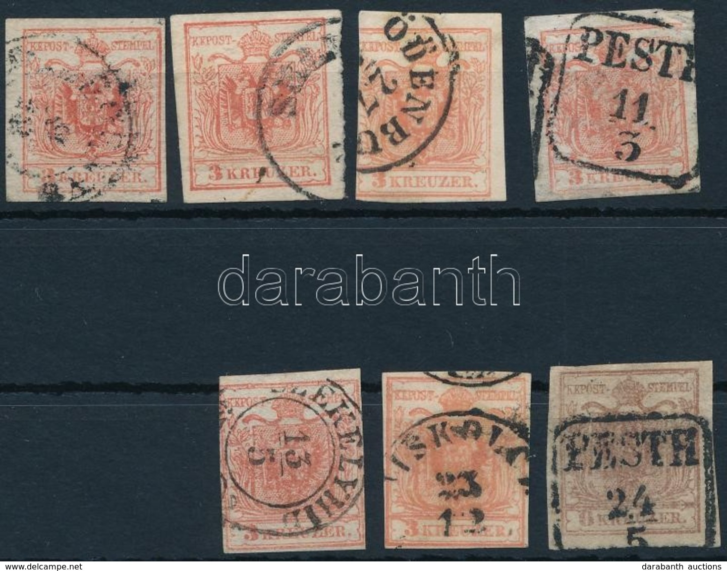 O 1850 6 X 3kr + 1 X 6kr - Autres & Non Classés