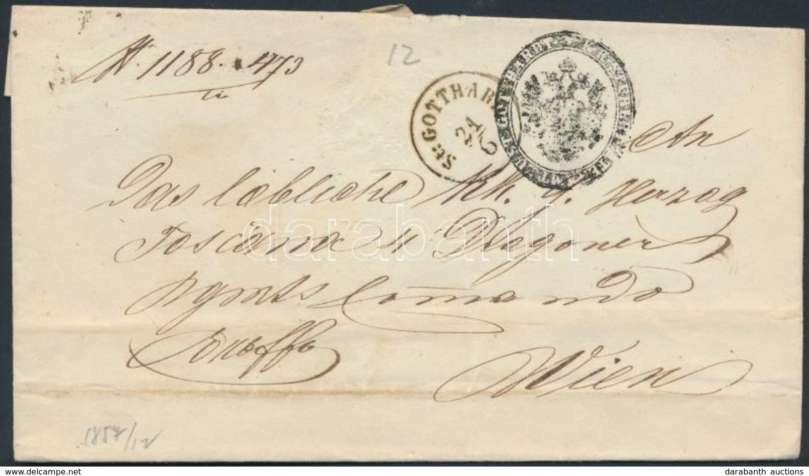 1857 Ex Offo 'St.GOTTHARD' - 'GRATZ' - 'WIEN' - Other & Unclassified