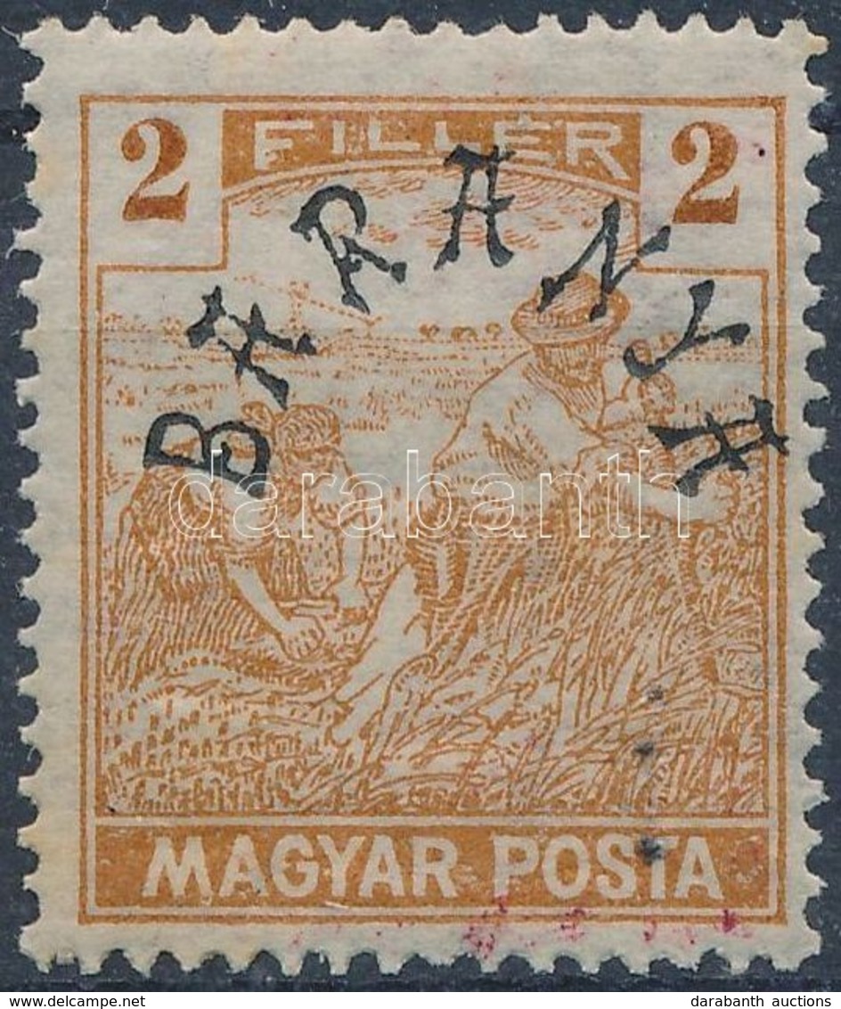 * Baranya II. 1919 Magyar Posta 2f értékszám Nélkül, Bodor Vizsgálójellel - Andere & Zonder Classificatie