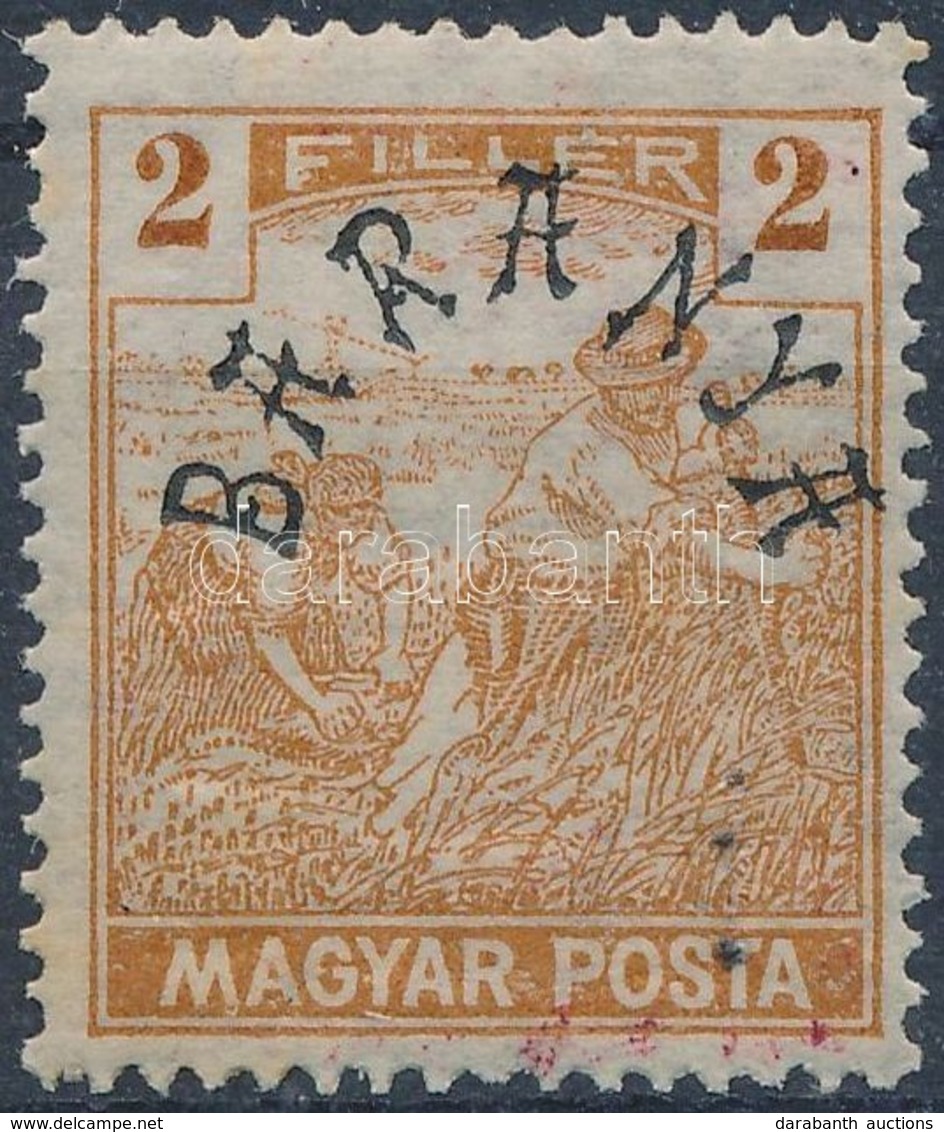 * Baranya II. 1919 Magyar Posta 2f értékszám Nélkül, Bodor Vizsgálójellel - Autres & Non Classés