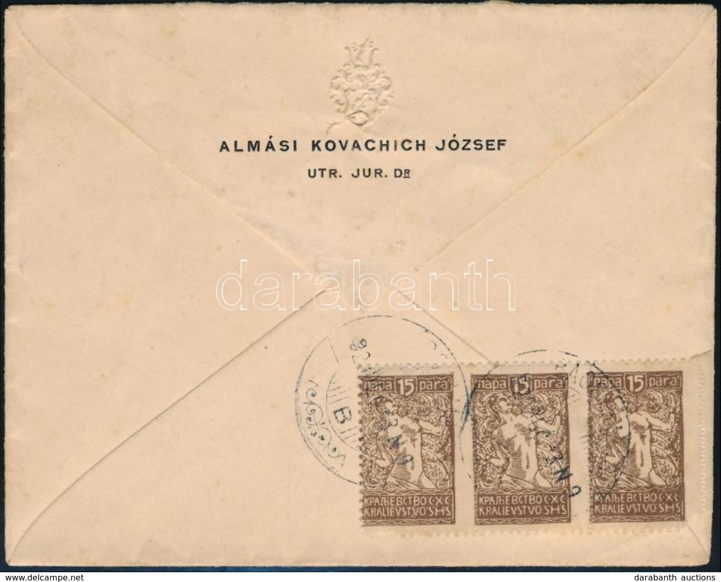 1920 Ajánlott Levél A Szerb Katonai Megszállás Alatt Lévő Bácsalmásról Kaposvárra / Registere Cover From Bácsalmás - Und - Andere & Zonder Classificatie