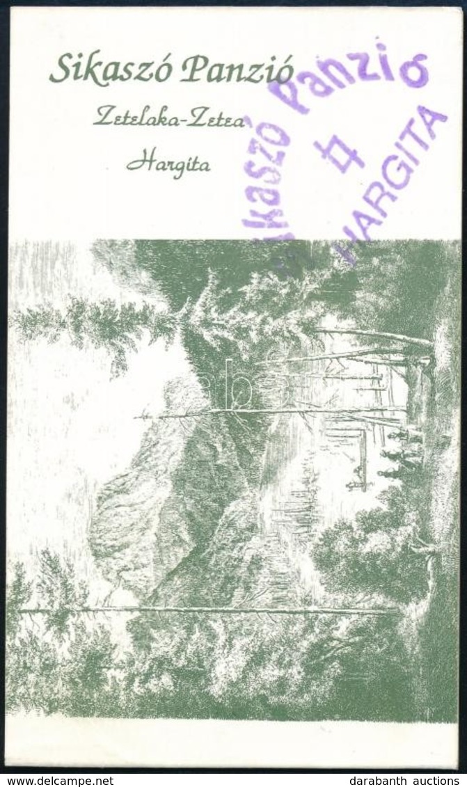 O 1992 Sikaszó Panzió Hargita Hotelposta II. Kiadás + Bélyegfüzet - Andere & Zonder Classificatie