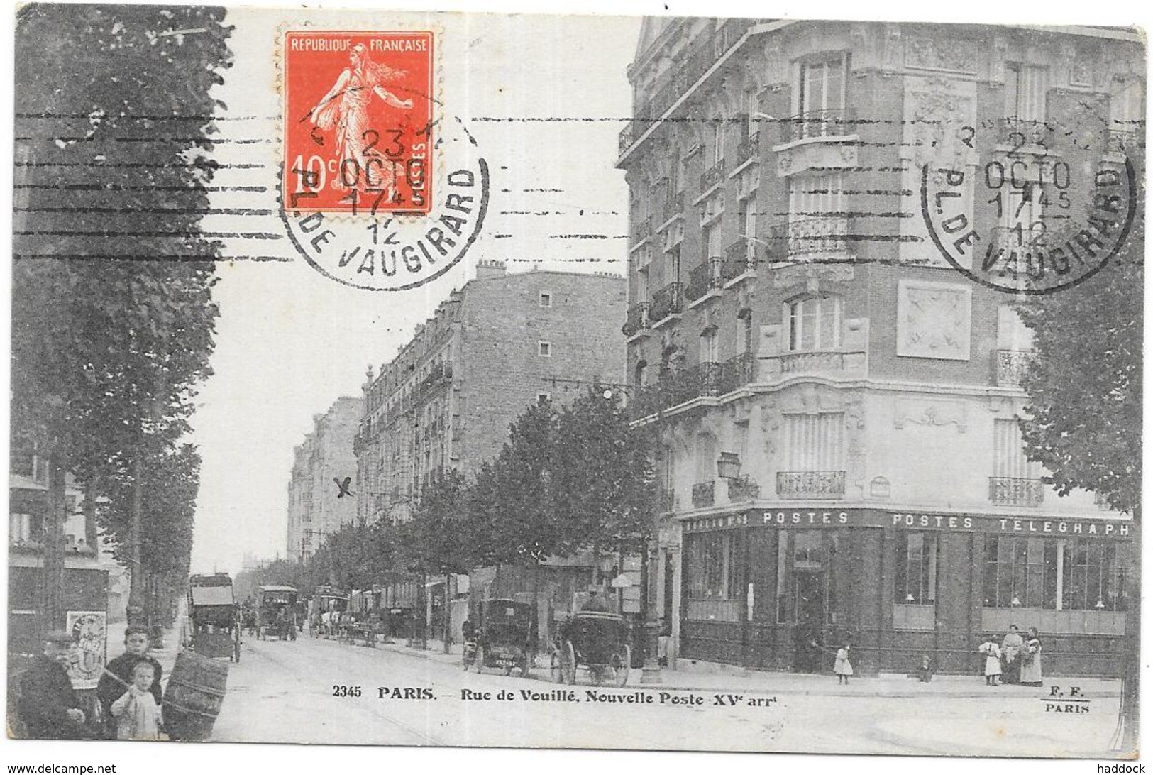 PARIS: RUE DE VOUILLE - NOUVELLE POSTE - Arrondissement: 15