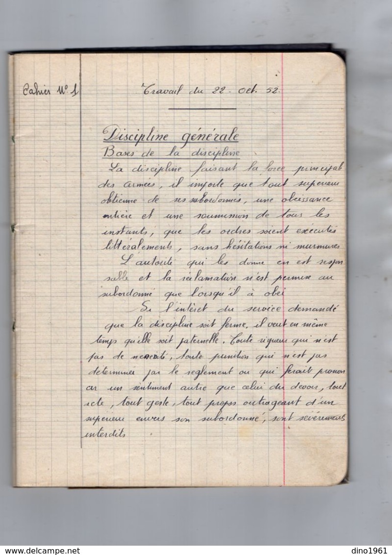 VP14.944 - MILITARIA - Manuscrit De 90 Pages - Service Dans La Gendarmerie - Elève Garde : FOULQUIER André - Policia