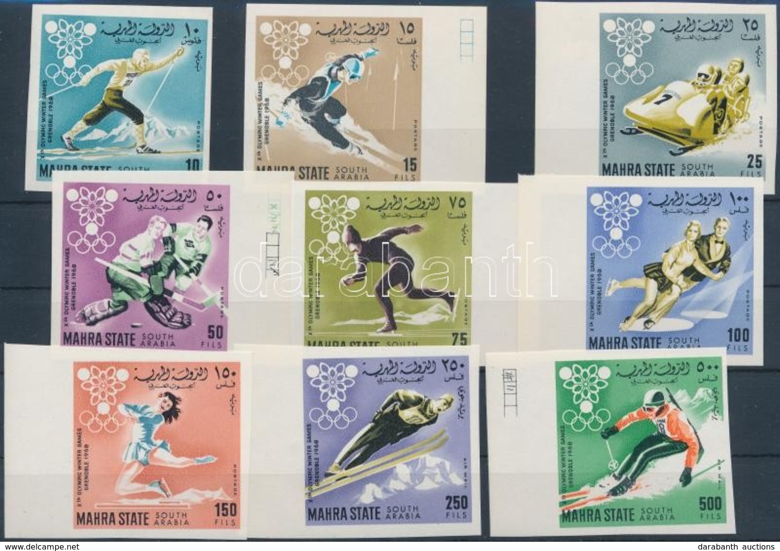 ** 1967 Téli Olimpiai Játékok Vágott ívszéli Sor Mi 39-47 - Autres & Non Classés