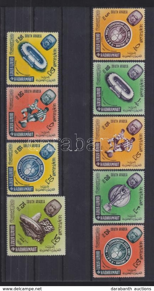 ** 1966 Futball Világbajnokság London Sor Mi 71-78 + Blokk Mi 1 - Other & Unclassified