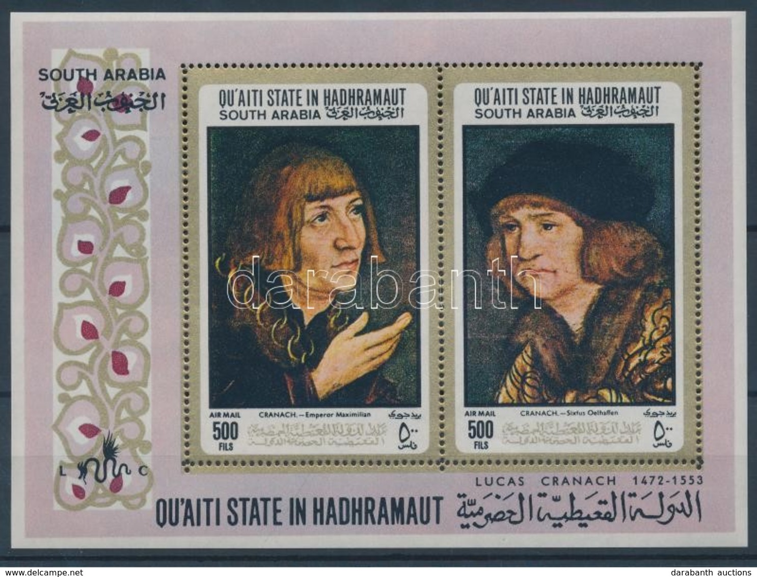 ** 1967 Lucas Cranach Festményei Blokk 18 - Andere & Zonder Classificatie