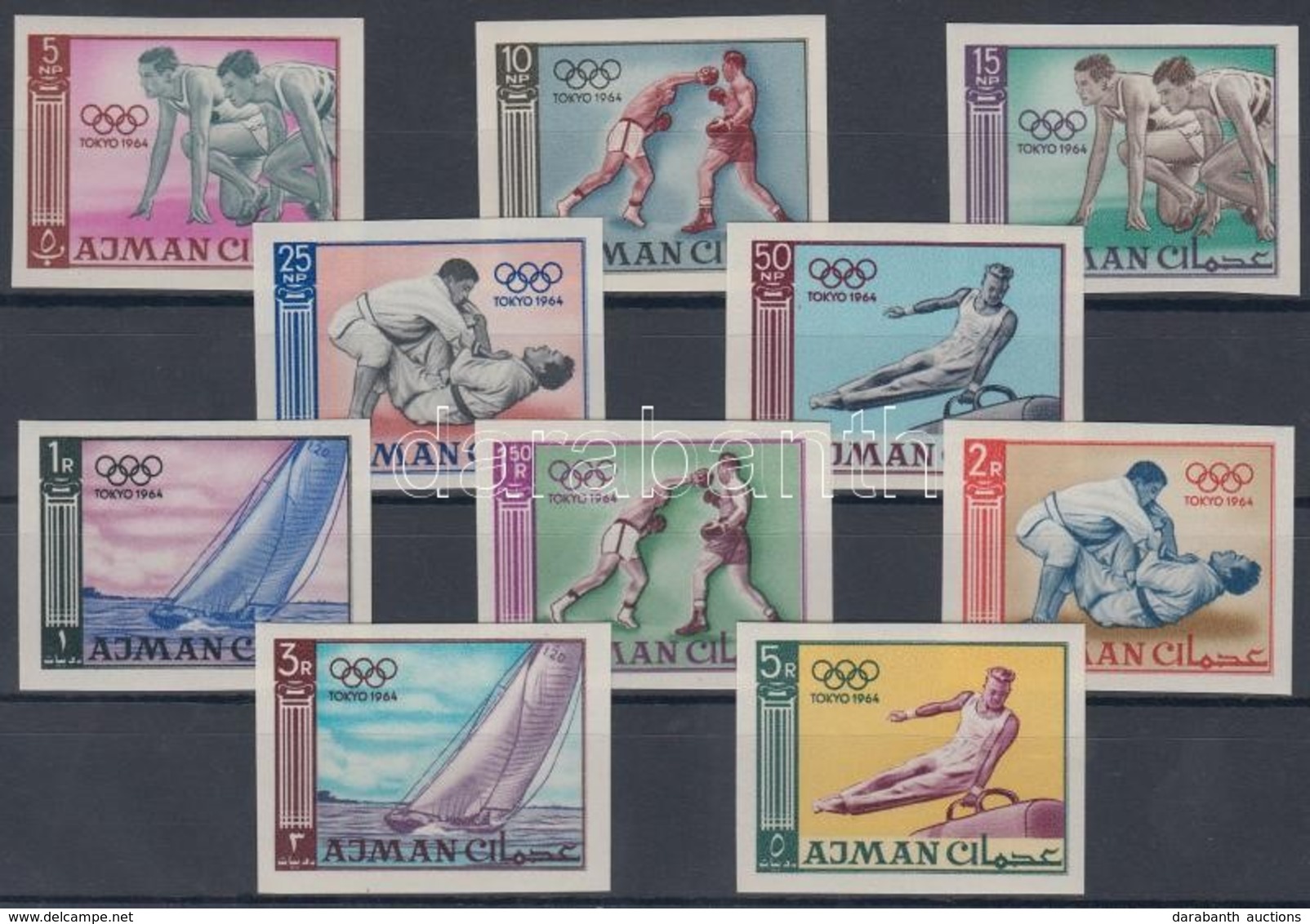 ** 1965 Tokiói Nyári Olimpia Vágott Sor Mi 31 B-40 B - Autres & Non Classés