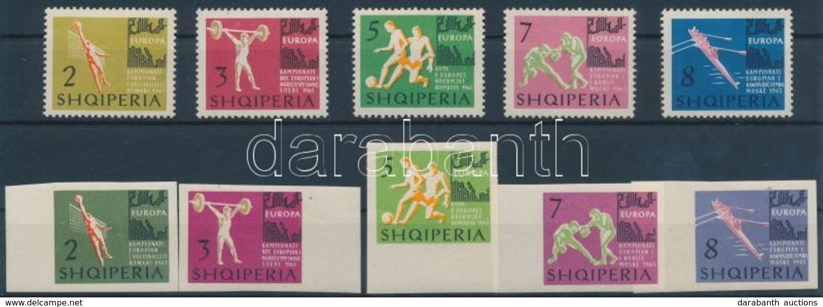 ** 1963 Európa Bajnokság Fogazott és ívszéli Vágott Sor Mi 763-772 - Other & Unclassified