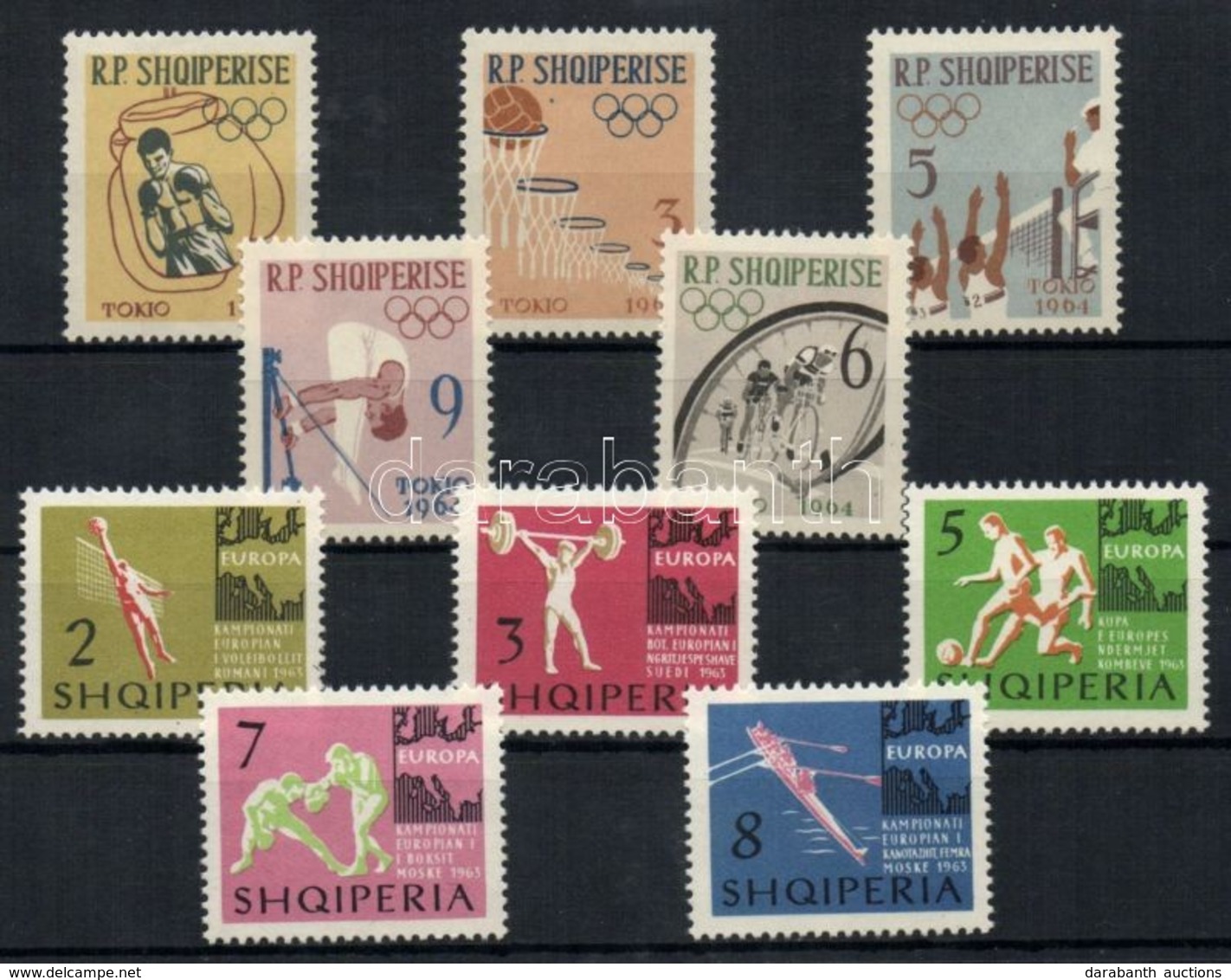 ** 1963 Olimpia Tokio + Európabajnokságok Mi 747-751 + 763-767 - Andere & Zonder Classificatie