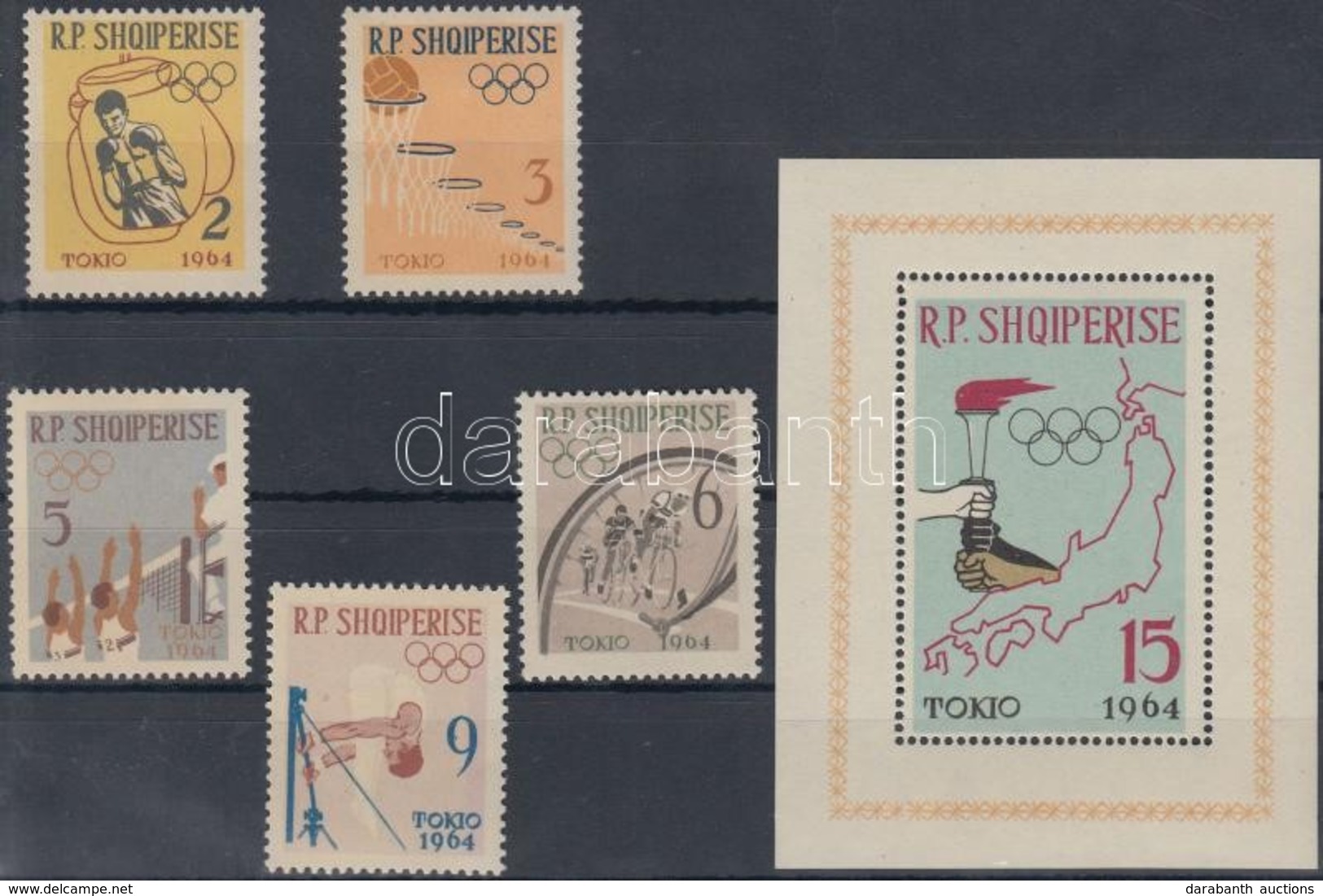 ** 1963 Tokiói Nyári Olimpia Sor Mi 747 A-751 A + Blokk 19 A - Andere & Zonder Classificatie