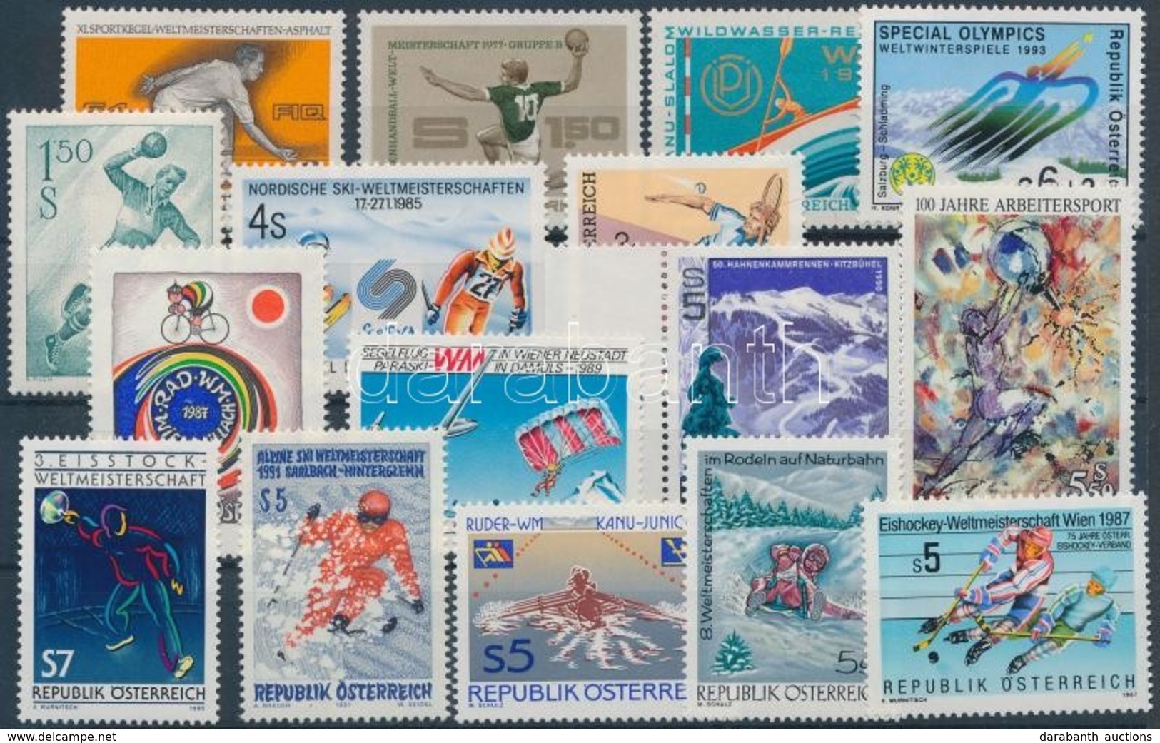 ** 1959-1993 Sport Motívum 16 Db Bélyeg, Közte ívszéli - Other & Unclassified