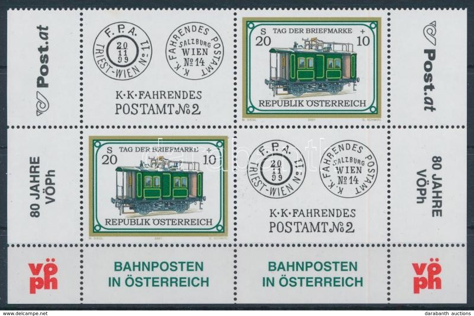 ** 2001 Bélyegnap Fél Kisív,
Day Of Stamp Half Mini Sheet
Mi 2345 - Other & Unclassified