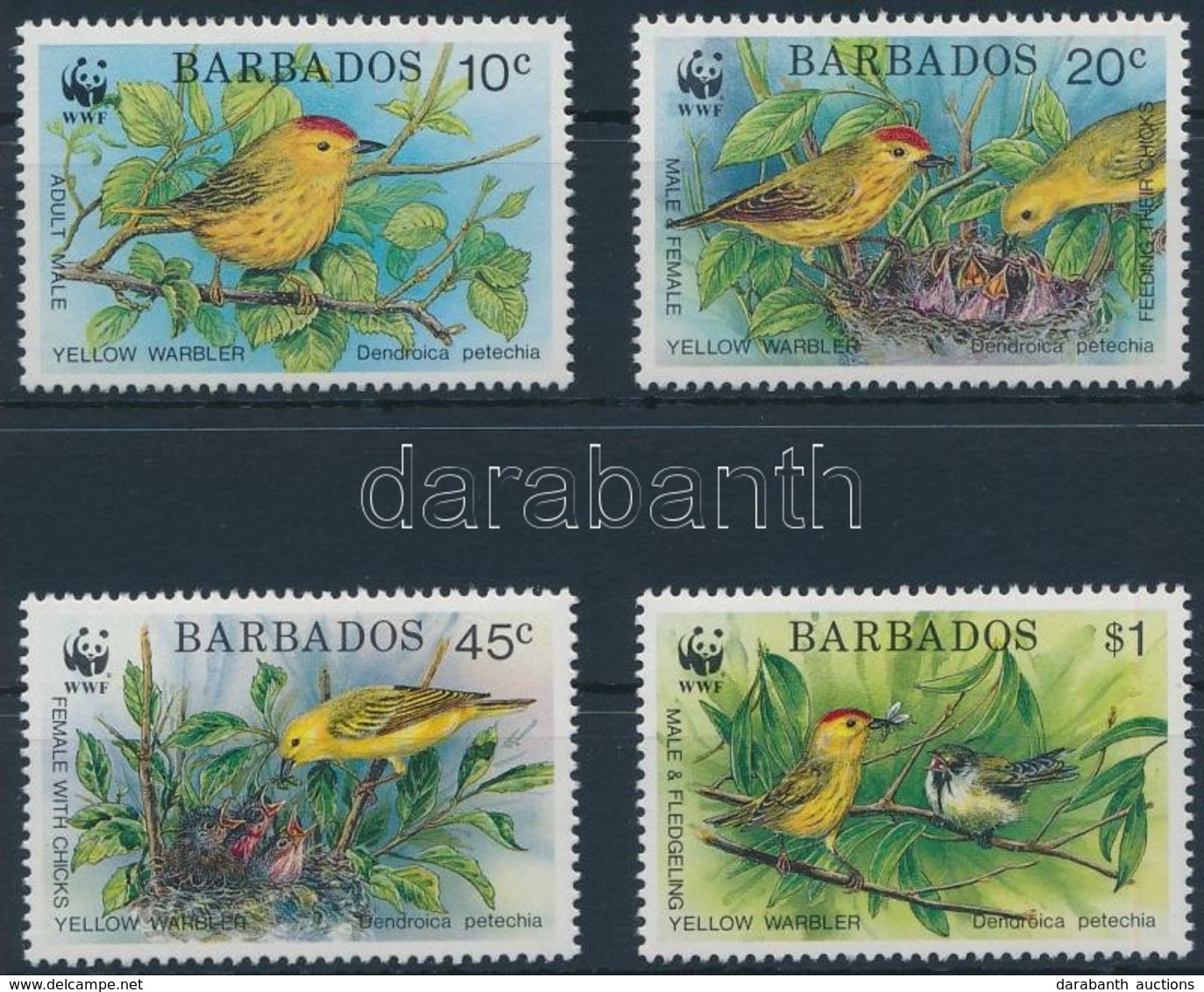 ** 1991 WWF Sárga Poszáta Sor,
WWF Yellow Warbler Set
Mi 770-773 - Andere & Zonder Classificatie