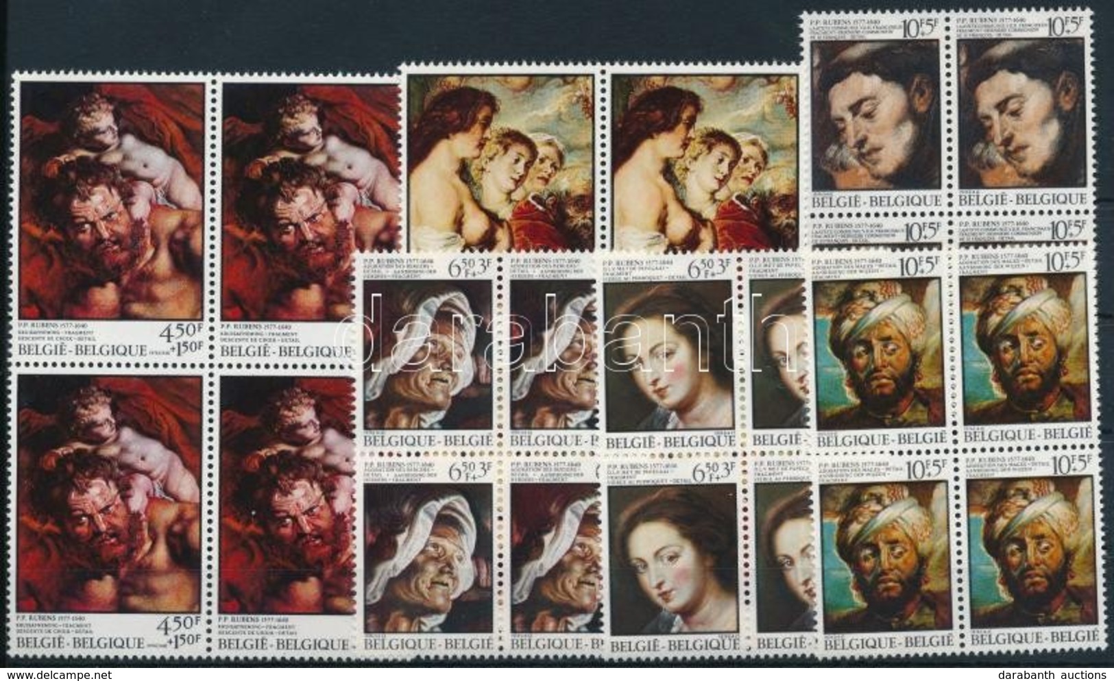 ** 1976 Rubens Festmények Sor 4-es Tömbökben Mi 1868-1873 - Autres & Non Classés