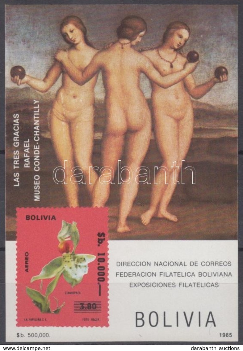 ** 1985 Raffaello Festmények Vágott Blokk Mi 148 - Autres & Non Classés