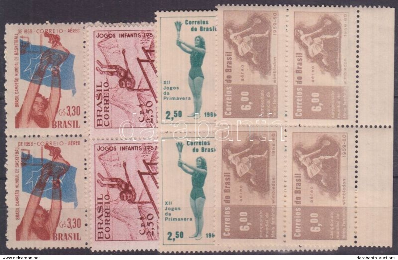 ** 1957-1960 Sport 4 Klf Négyestömb - Autres & Non Classés