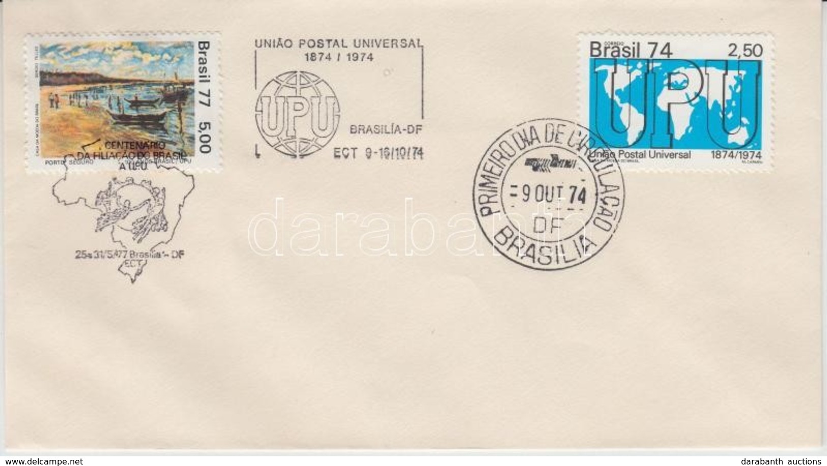 1974 100 éves Az UPU Mi 1453 FDC - Andere & Zonder Classificatie