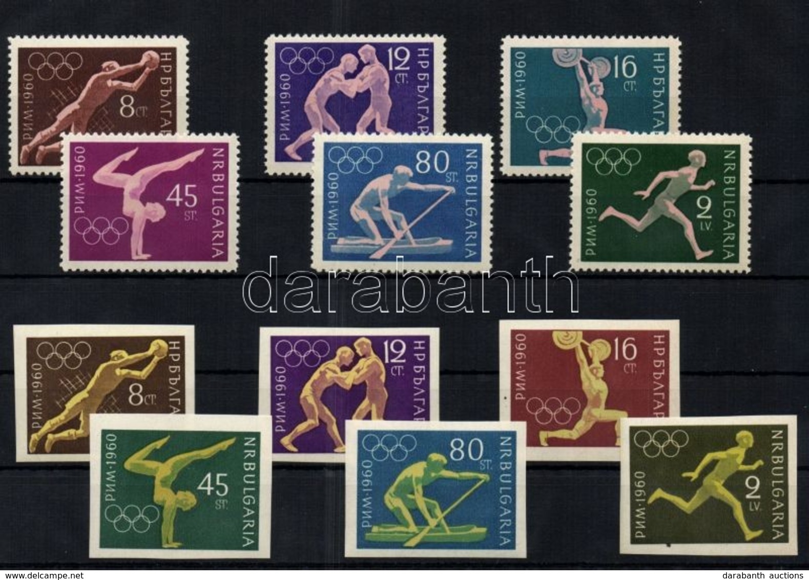 ** 1960 Olimpia Róma Fogazott és Vágott Sor Mi 1172-1177 + 1178-1183 - Other & Unclassified