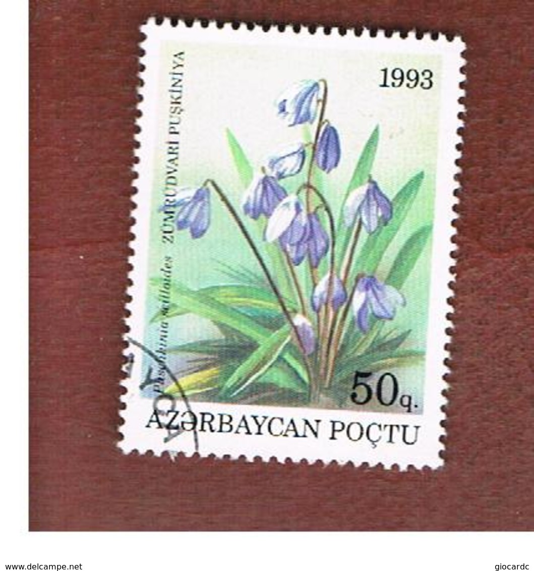 AZERBAIJAN   - SG 106 -  1993 FLOWERS: PUSHKINIA SCILLOIDES -   USED - Azerbaijan