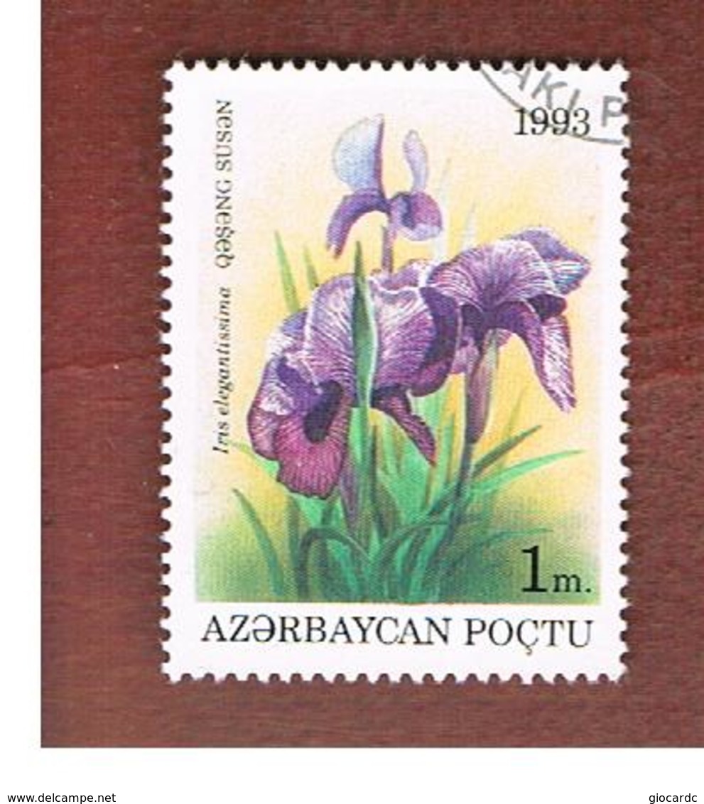 AZERBAIJAN   - SG 107 -  1993 FLOWERS: IRIS ELEGANTISSIMA  -   USED - Azerbaiján