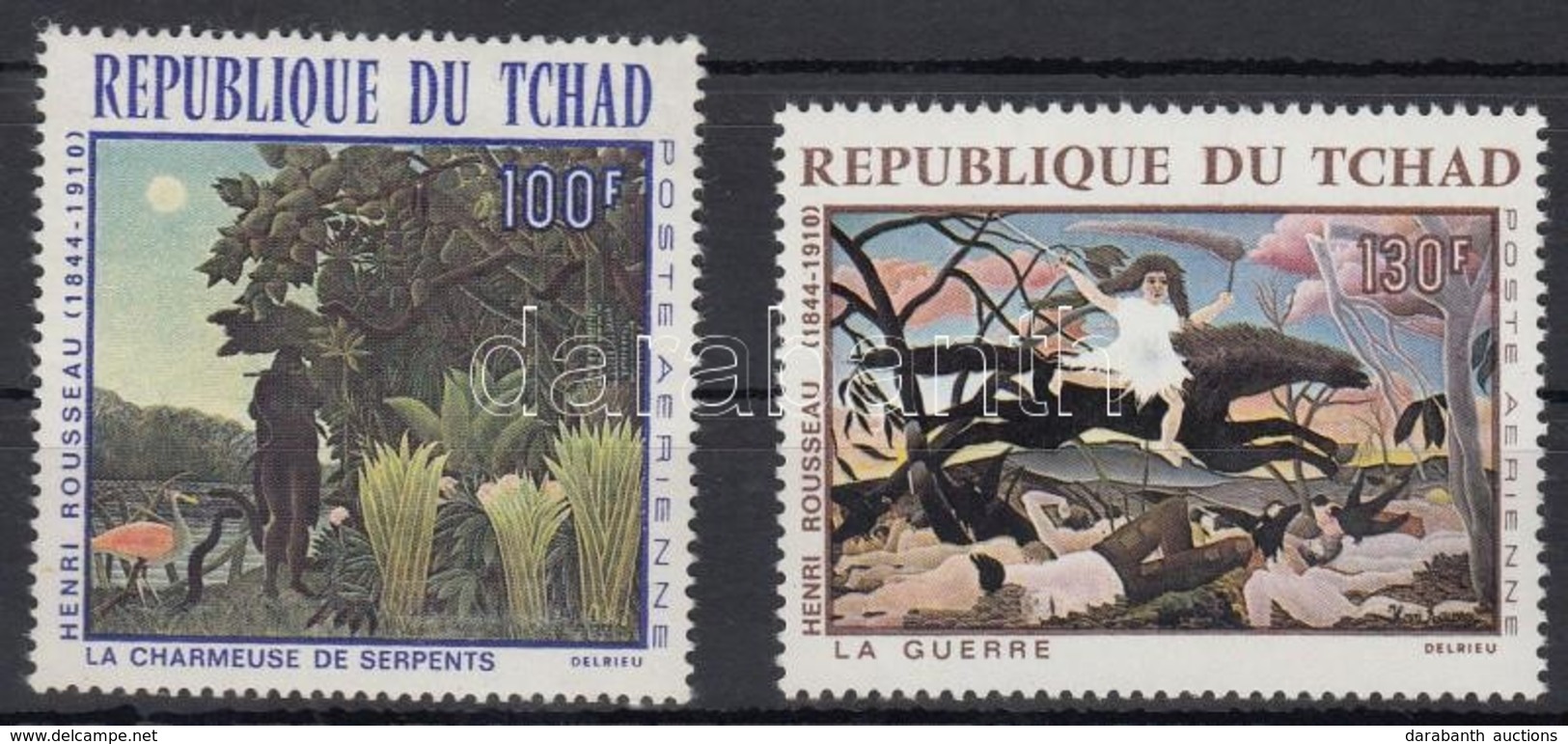 ** 1968 Rousseau: Festmény Sor Mi 201-202 - Andere & Zonder Classificatie