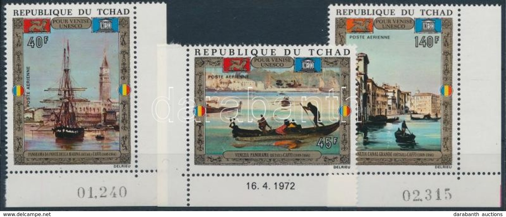 ** 1972 UNESCO, Festmény ívsarki Sor,
UNESCO, Painting Corner Set
Mi 515-517 - Other & Unclassified