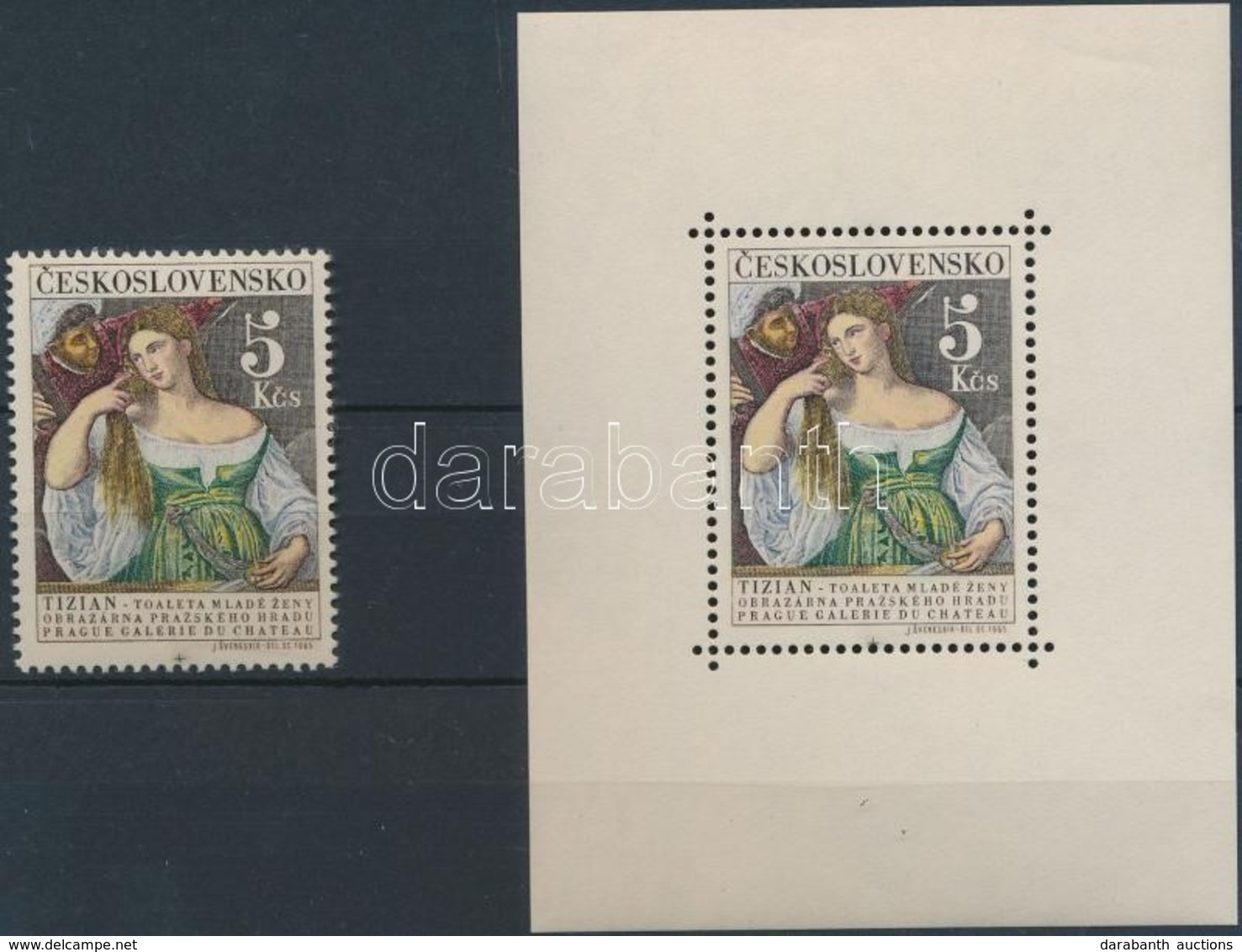 ** 1965 Festmény Bélyeg Mi 1560 + Blokk Mi 22 - Andere & Zonder Classificatie