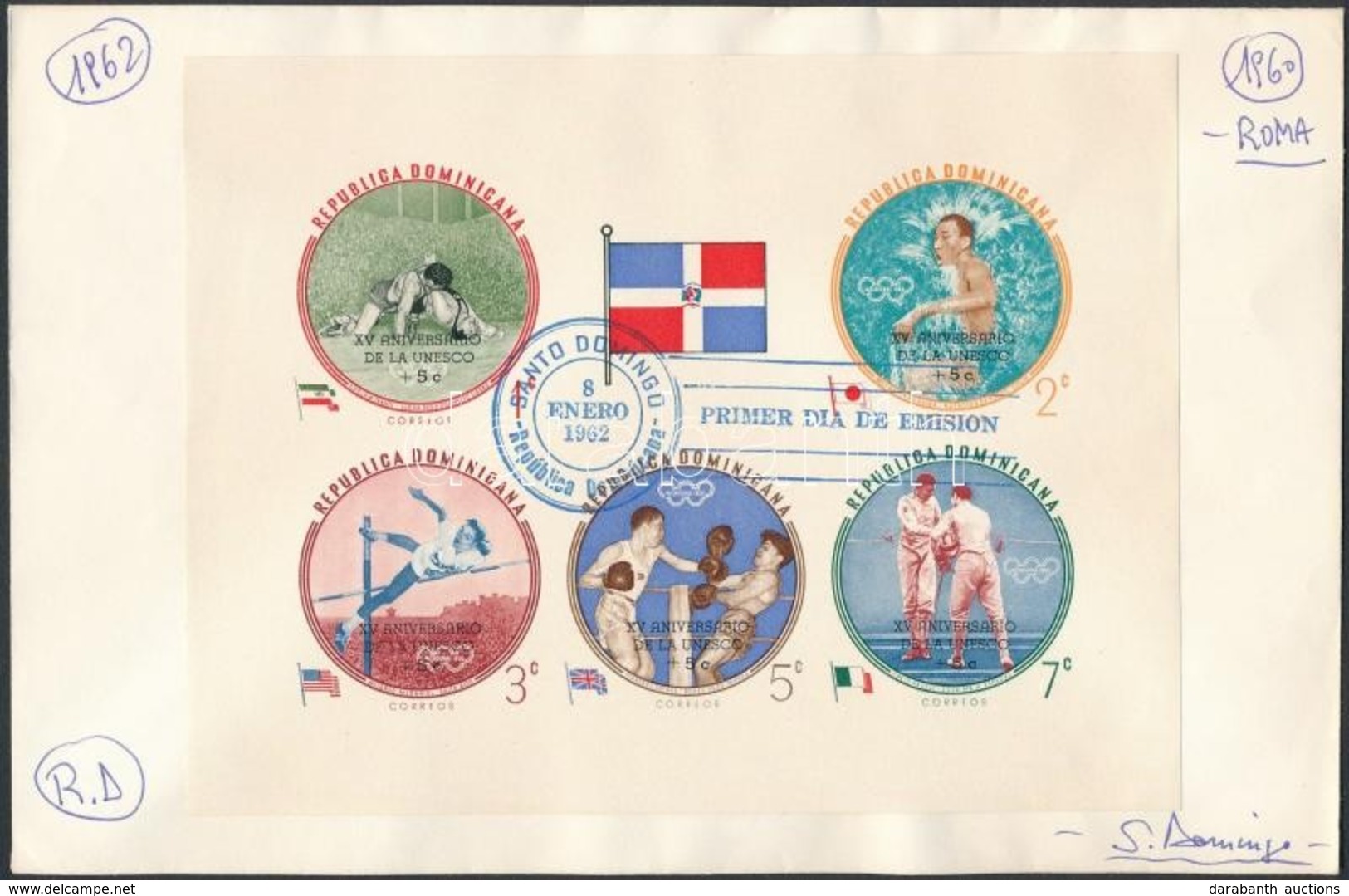 1962 UNESCO Blokk Mi 27-28 B 2 Db FDC-n - Andere & Zonder Classificatie