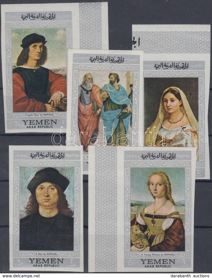** 1968 Raffaello Festmények (II.) Sor, Közte ívszéli Bélyegek Mi A756-A760 - Autres & Non Classés
