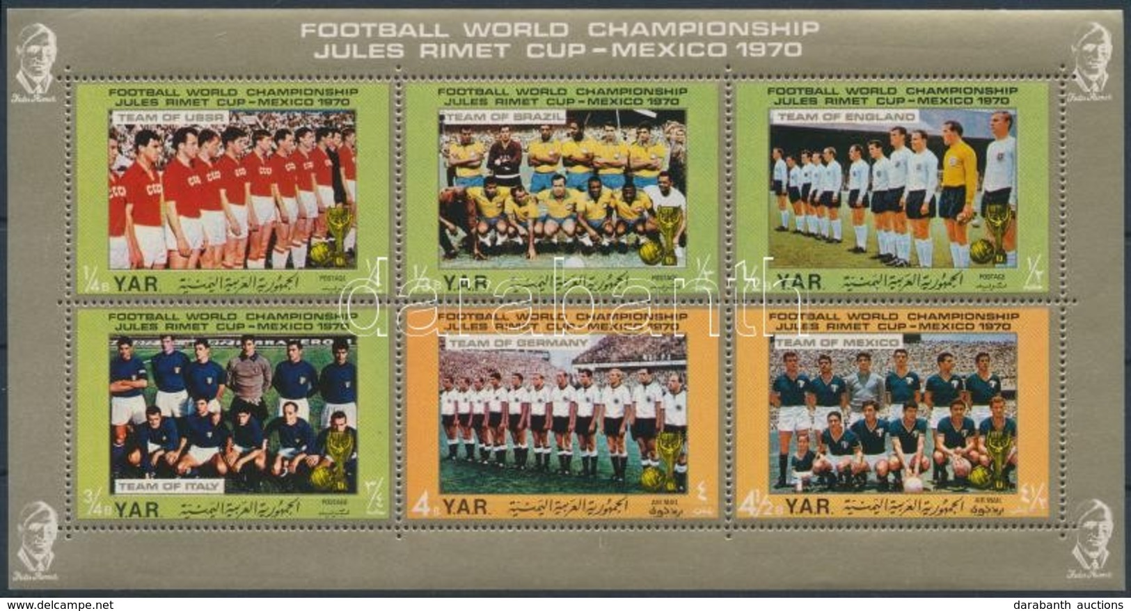 ** 1970 Futball Világbajnokság (IV.) Kisív Mi 1145-1150 - Autres & Non Classés