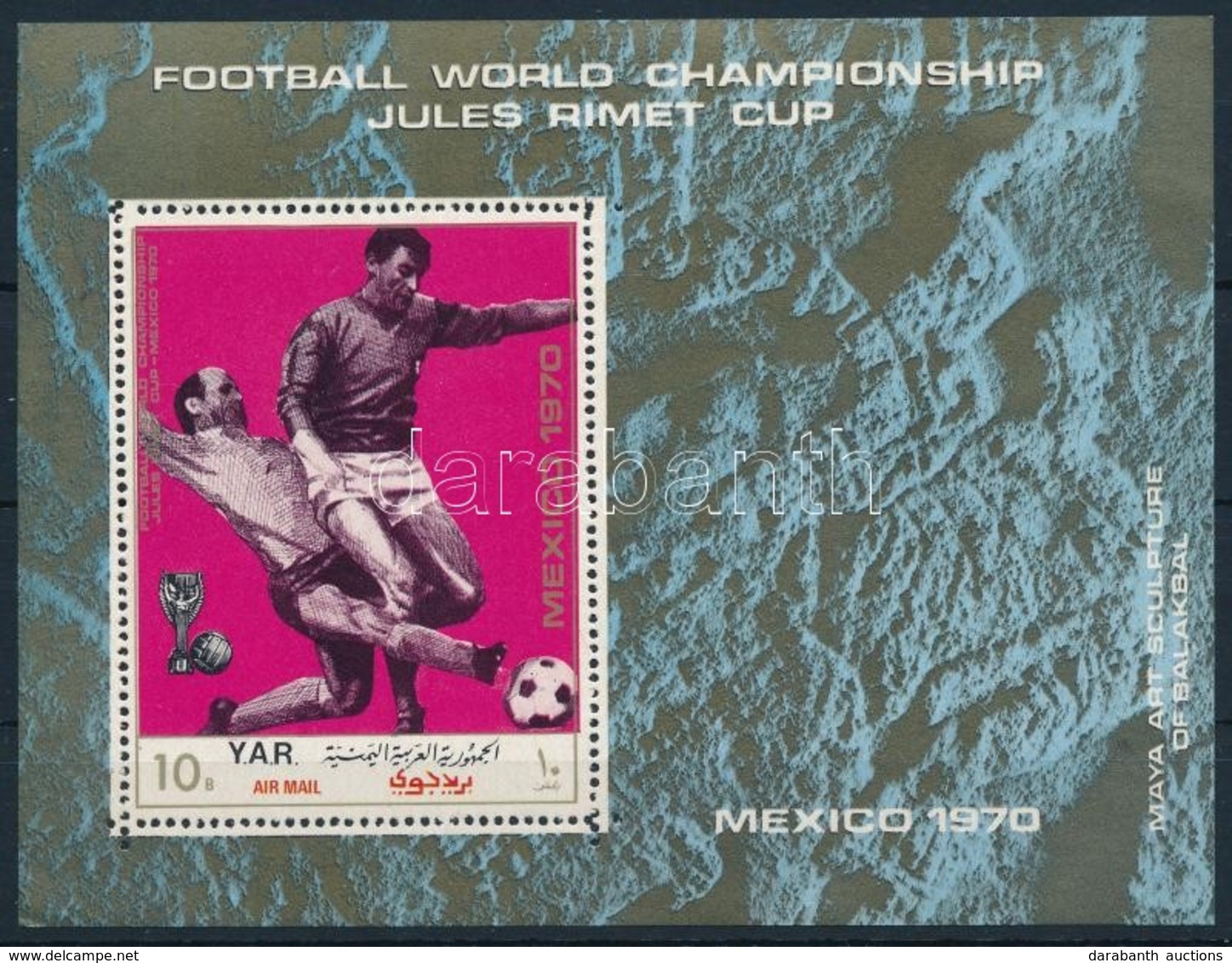 ** 1970 Futball Világbajnokság (VIII.) Blokk Mi 134 - Autres & Non Classés