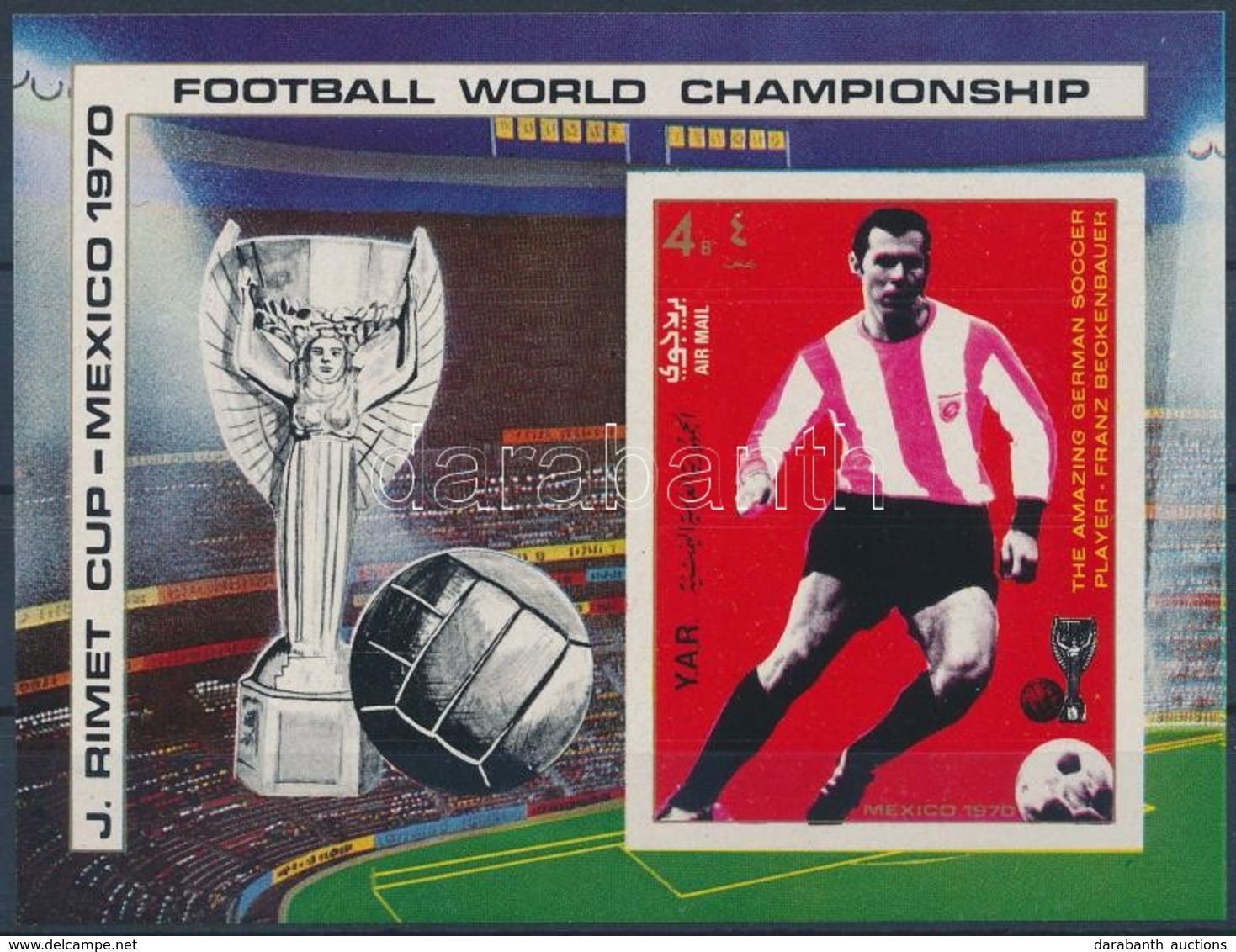 ** 1970 Futball Világbajnokság Vágott Blokk Mi 125 - Autres & Non Classés