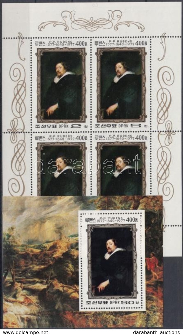 (*) 1978 400 éve Született Rubens Kisív Mi 1702-1705 + Blokk Mi 46 - Andere & Zonder Classificatie