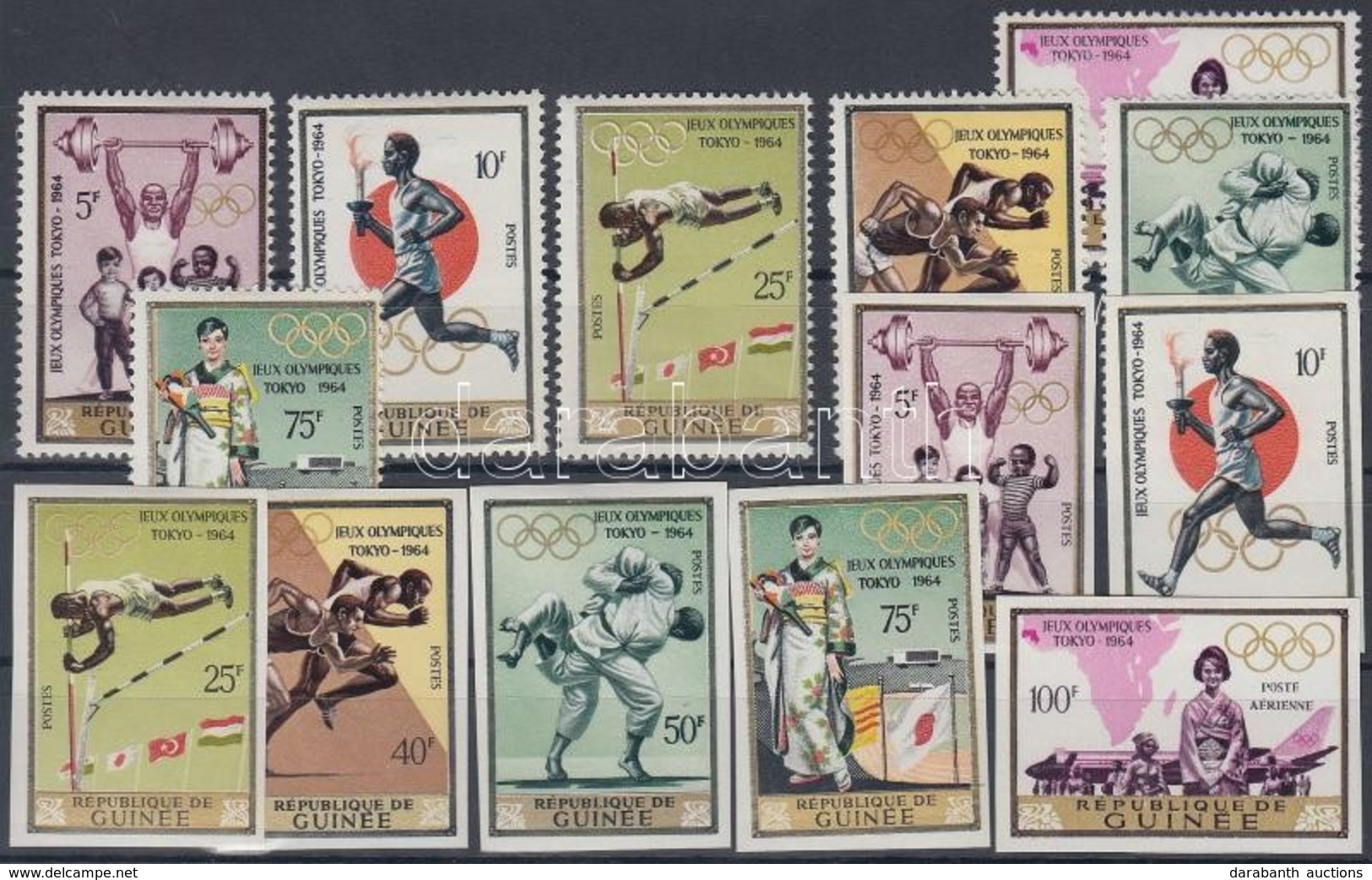 * 1965 Tokiói Nyári Olimpia Fogazott és Vágott Sor Mi 265-271 - Other & Unclassified