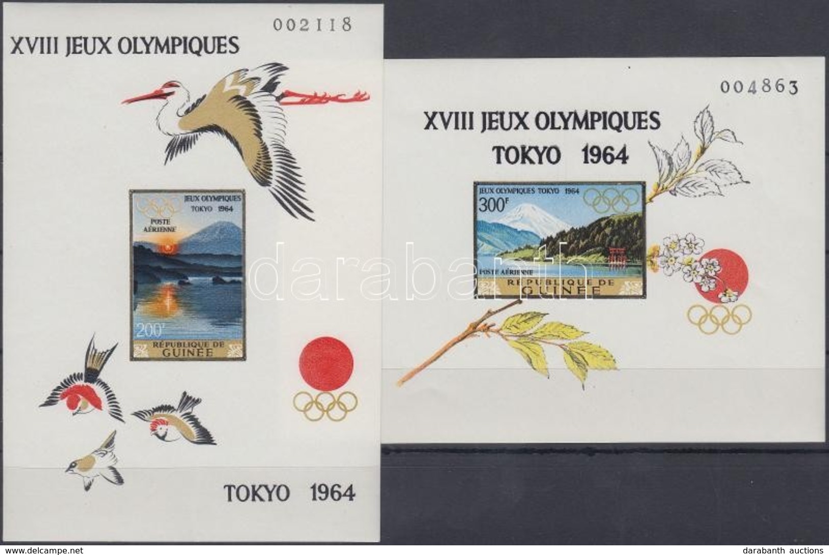 ** 1965 Tokiói Nyári Olimpia Vágott Blokksor Mi 5-6B - Other & Unclassified