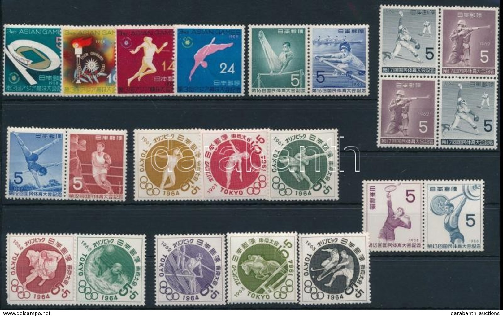 ** 1958-1963 Sport Motívum 22 Db Bélyeg - Andere & Zonder Classificatie