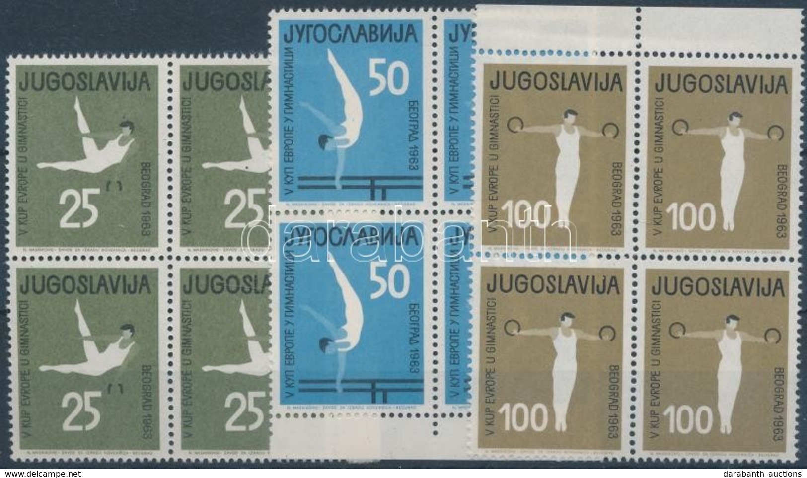 ** 1963 Torna EB 3 ívszéli Négyestömb Mi 1049-1051 - Other & Unclassified