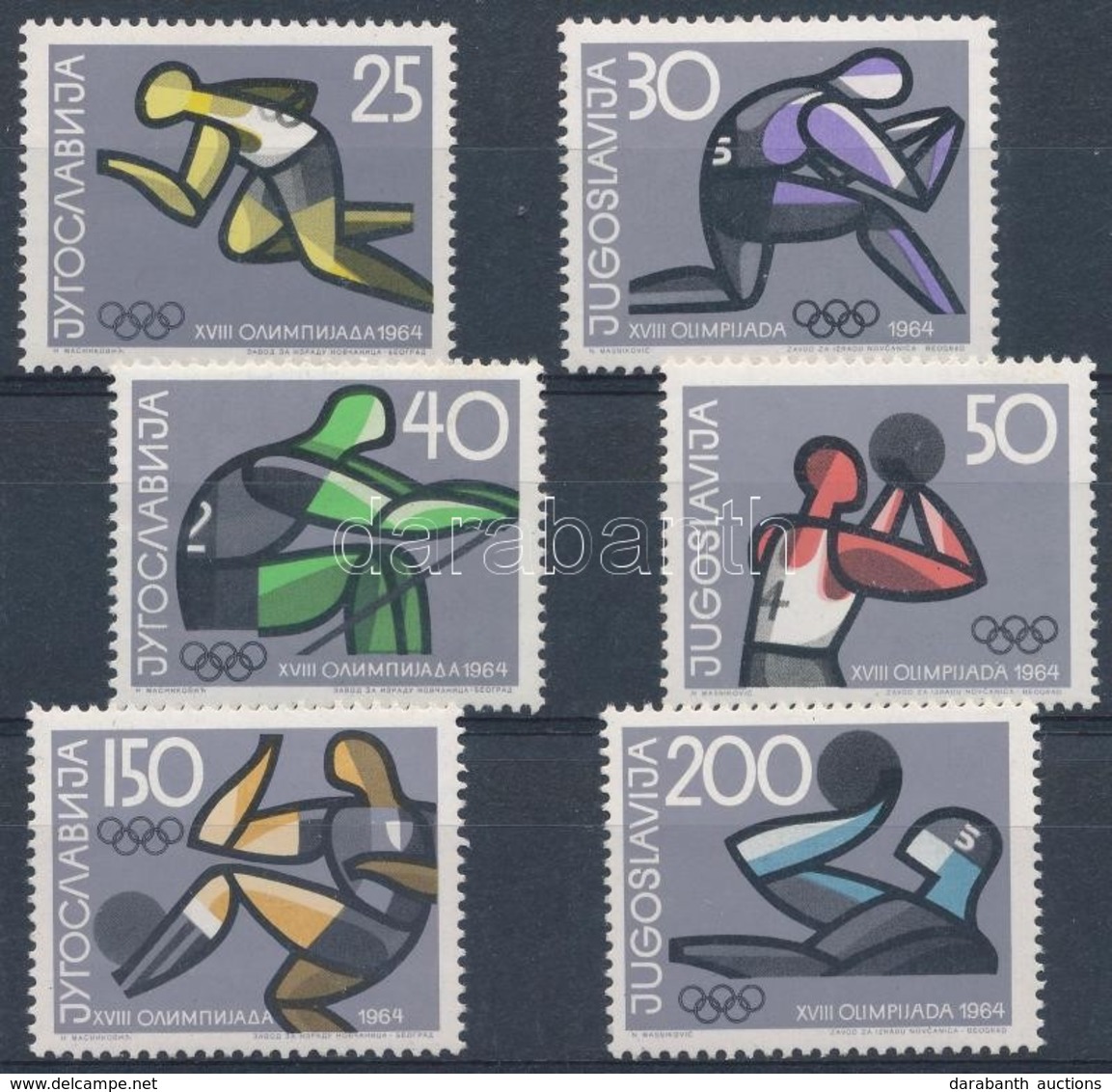 ** 1964 Nyári Olimpia Sor Mi 1076-1081 - Autres & Non Classés