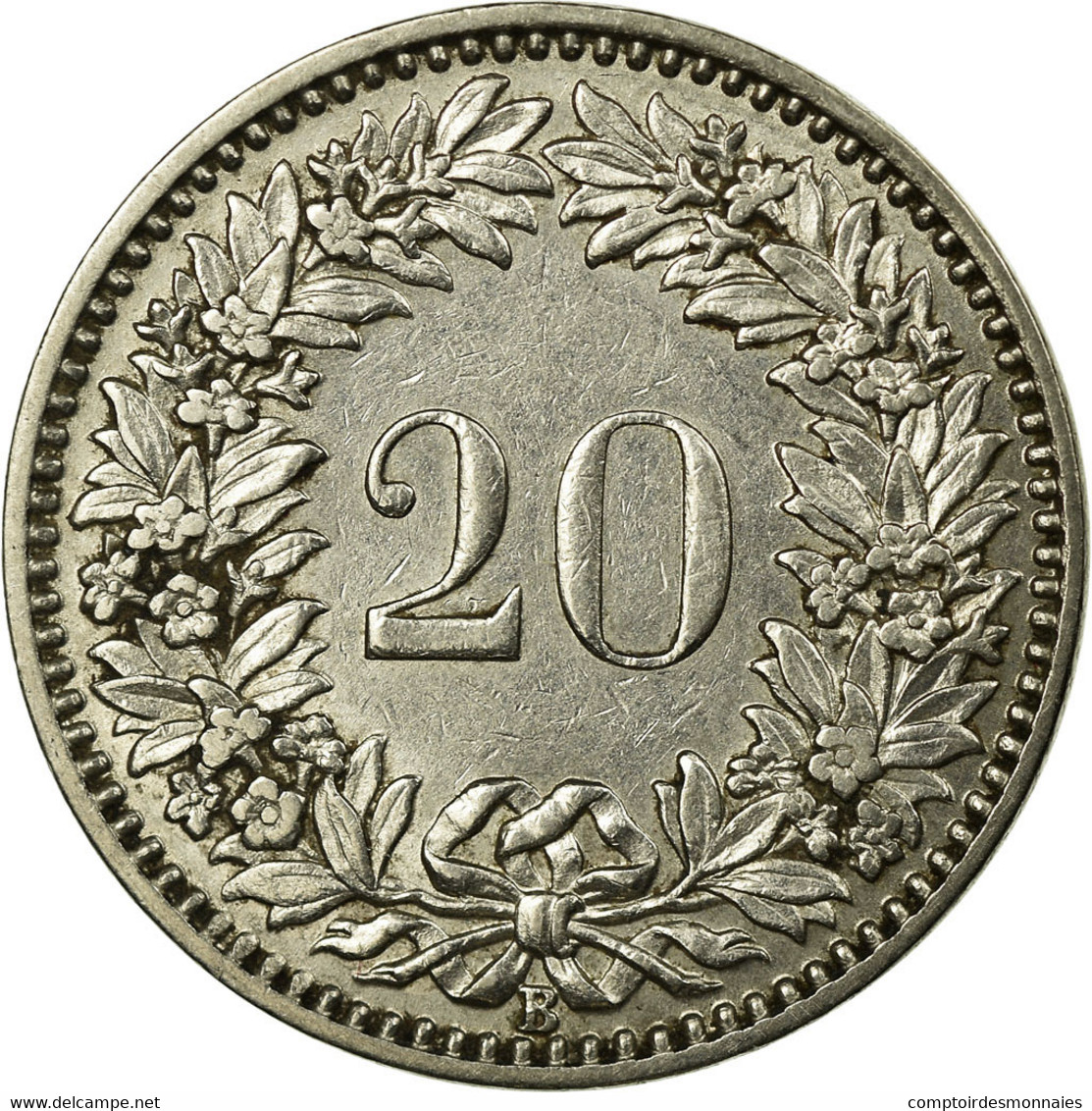 Monnaie, Suisse, 20 Rappen, 1929, Bern, TTB, Nickel, KM:29 - Autres & Non Classés