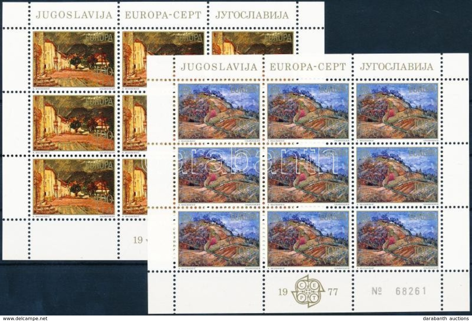 ** 1977 Europa CEPT Kisív Sor Mi 1684-1685 - Autres & Non Classés