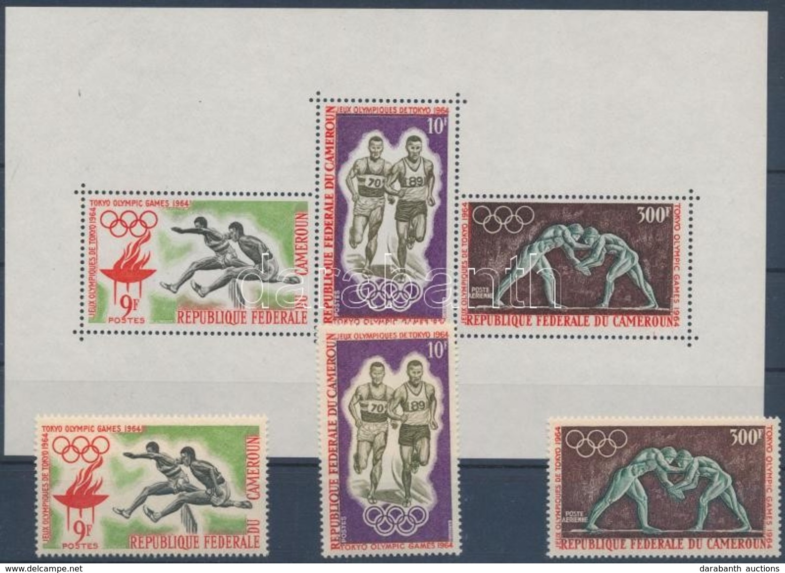 ** 1964 Tokiói Olimpia Sor + Blokk Mi 410-412 + 2 - Andere & Zonder Classificatie